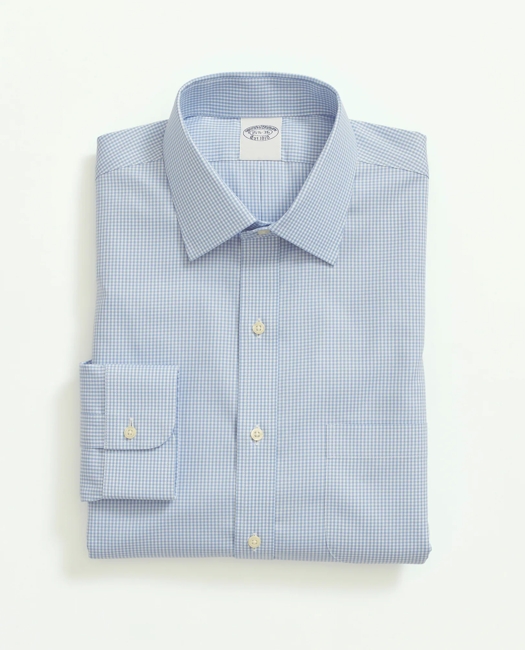 Stretch Supima Cotton Non-Iron Pinpoint Oxford Ainsley Collar, Gingham Dress Shirt