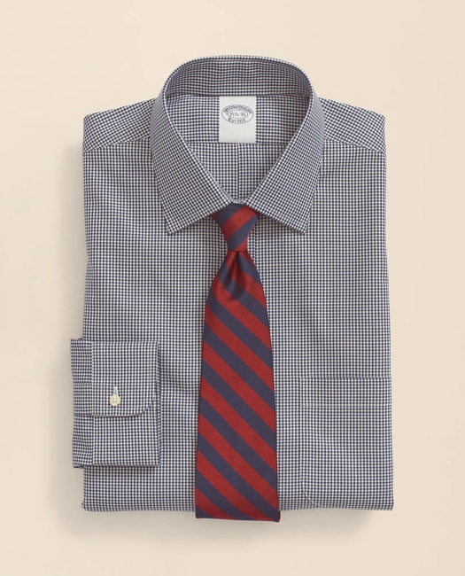 Stretch Supima Cotton Non-Iron Pinpoint Oxford Ainsley Collar, Gingham Dress Shirt
