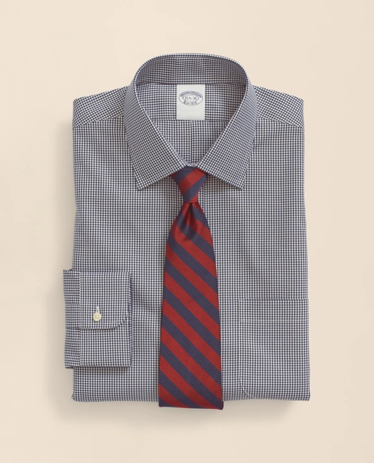 Stretch Supima Cotton Non-Iron Pinpoint Oxford Ainsley Collar, Gingham Dress Shirt