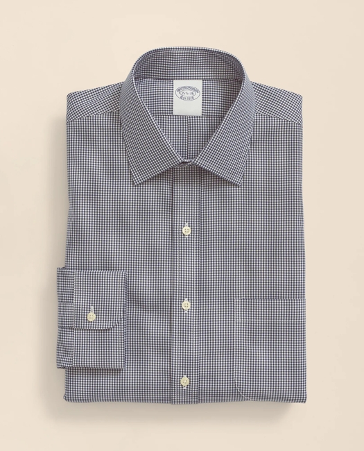 Stretch Supima Cotton Non-Iron Pinpoint Oxford Ainsley Collar, Gingham Dress Shirt