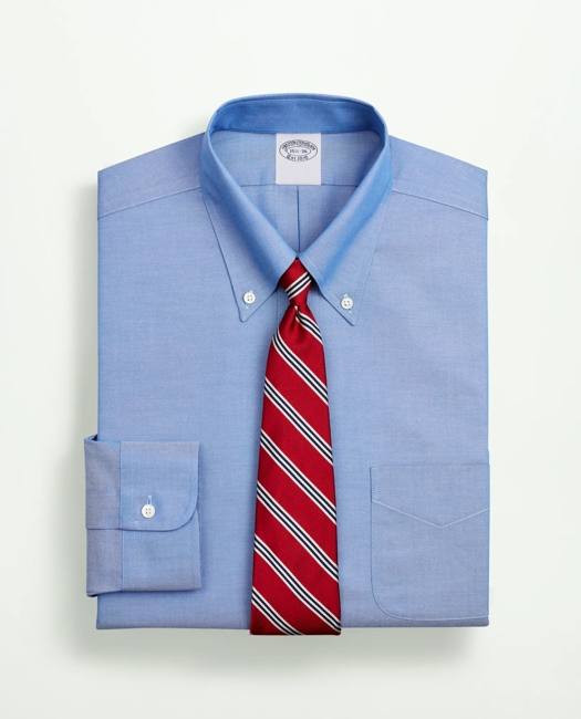 Stretch Supima Cotton Non-Iron Pinpoint Oxford Button-Down Collar Dress Shirt