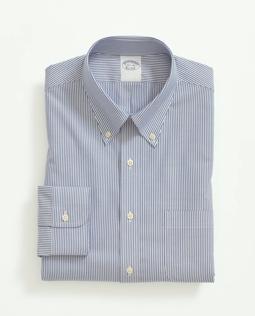 Stretch Supima Cotton Non-Iron Pinpoint Oxford Button-Down Collar, Candy Stripe Dress Shirt