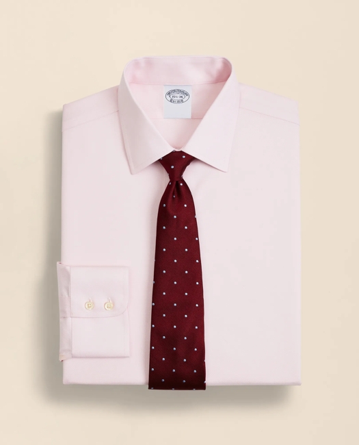 Stretch Supima Cotton Non-Iron Twill Ainsley Collar Dress Shirt - Pink