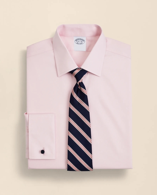 Stretch Supima Cotton Non-Iron Pinpoint Oxford Ainsley Collar Dress Shirt - Pink