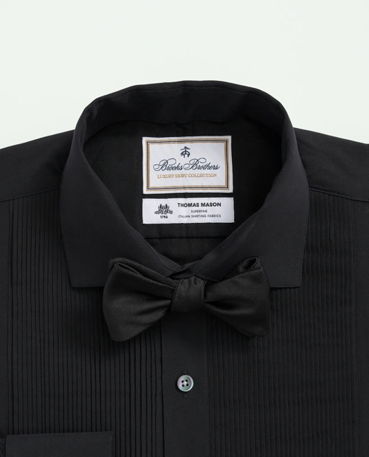 X Thomas Mason Cotton English Collar, Swiss Pleat Front Tuxedo Shirt