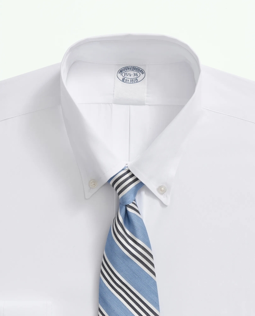 American-Made Cotton Broadcloth Button-Down Collar, Dress Shirt