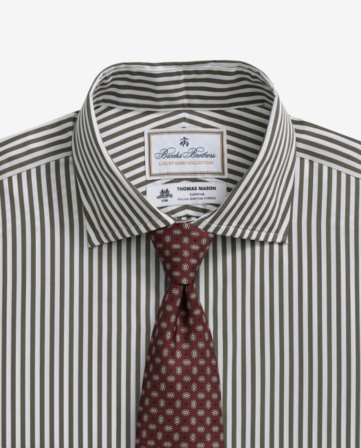 X Thomas Mason Cotton English Collar, Striped Dress Shirt