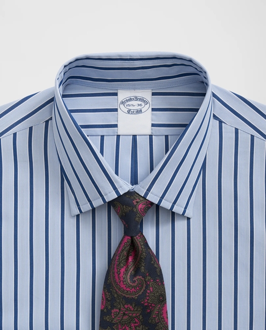 Supima Cotton Poplin Ainsley Collar, Striped Dress Shirt