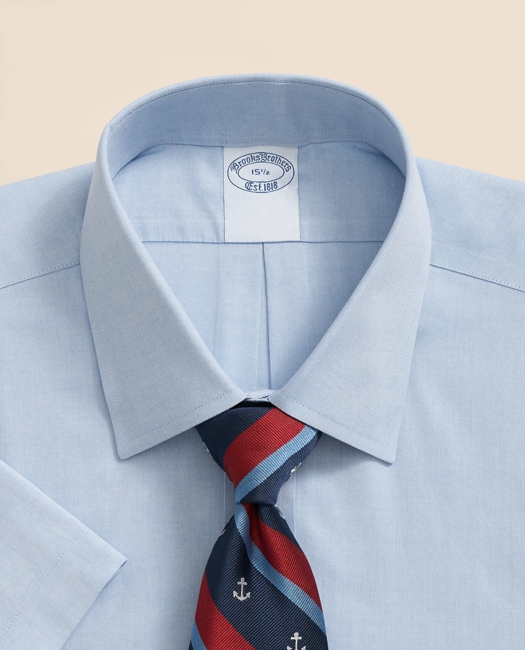 Stretch Supima Cotton Non-Iron Ainsley Collar, Short-Sleeve Dress Shirt