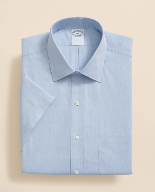 Stretch Supima Cotton Non-Iron Ainsley Collar, Short-Sleeve Dress Shirt