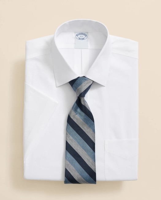 Stretch Supima Cotton Non-Iron Ainsley Collar, Short-Sleeve Dress Shirt