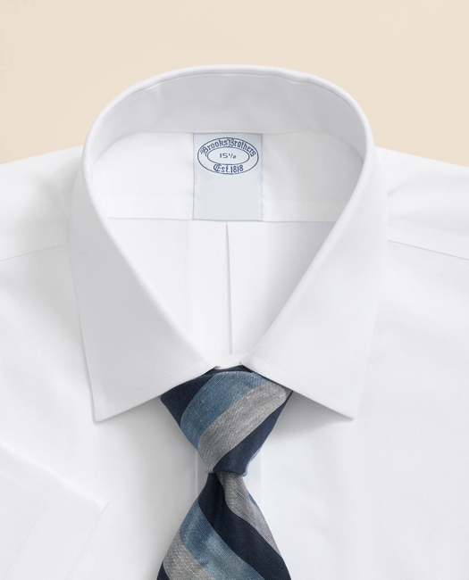 Stretch Supima Cotton Non-Iron Ainsley Collar, Short-Sleeve Dress Shirt