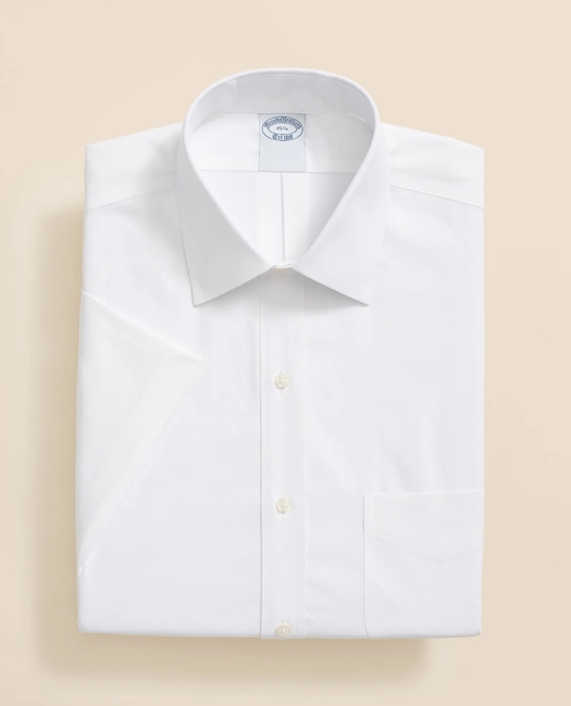 Stretch Supima Cotton Non-Iron Ainsley Collar, Short-Sleeve Dress Shirt