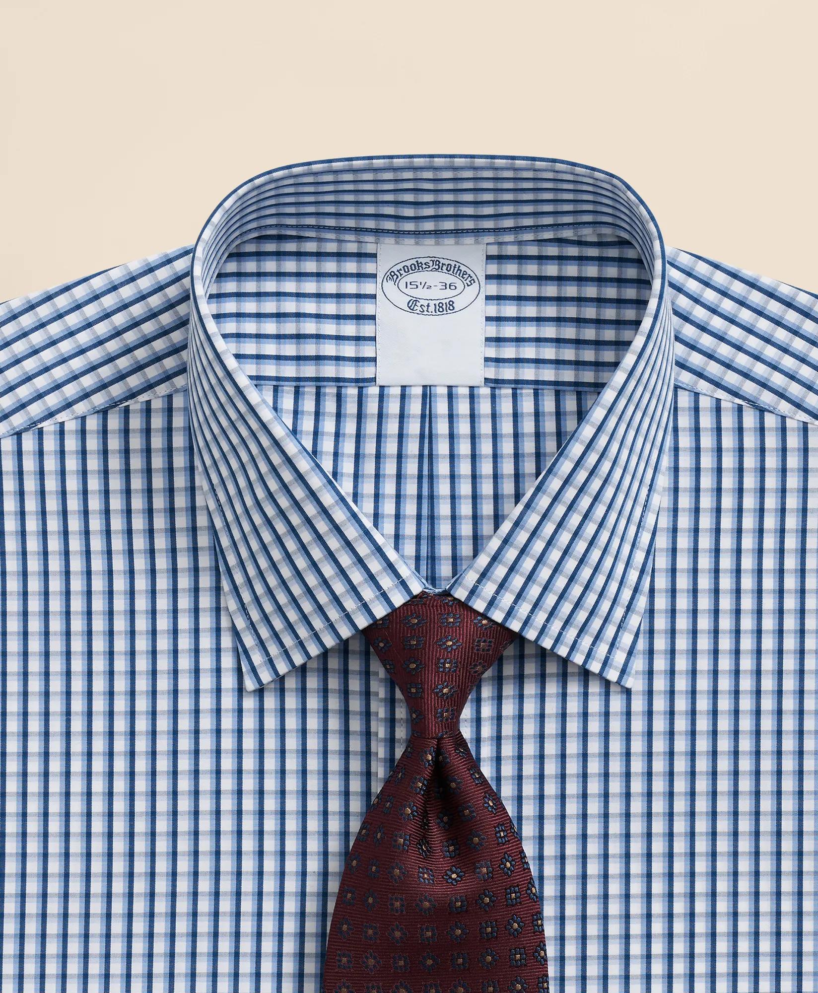Pure Supima Cotton Regular-Finish Ainsley Collar, Check Dress Shirt
