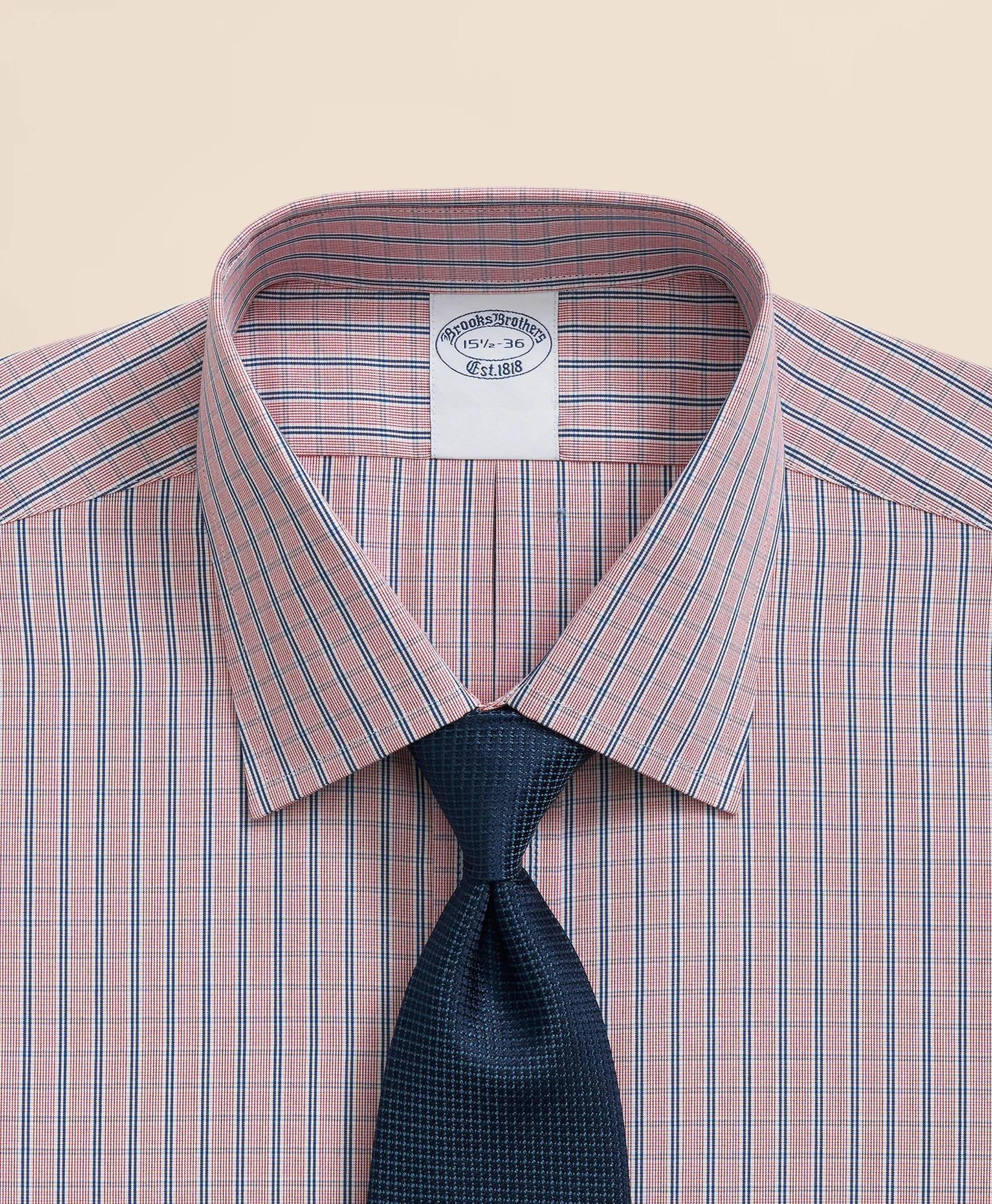 Pure Supima Cotton Regular-Finish Ainsley Collar, Ground Check Dress Shirt