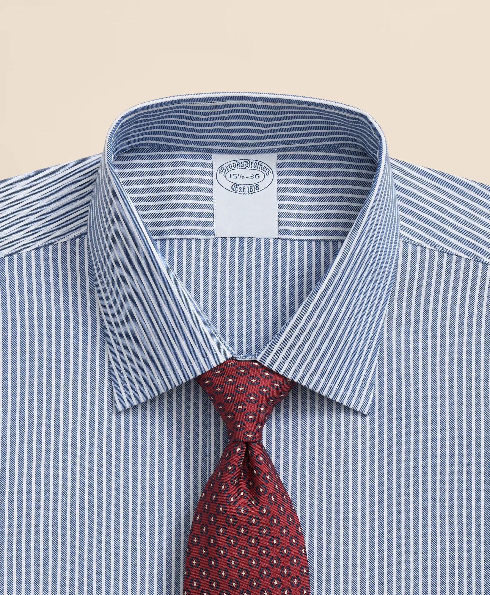 Explorer Collection Non-Iron Twill Ainley Collar Ground Stripe, Dress Shirt