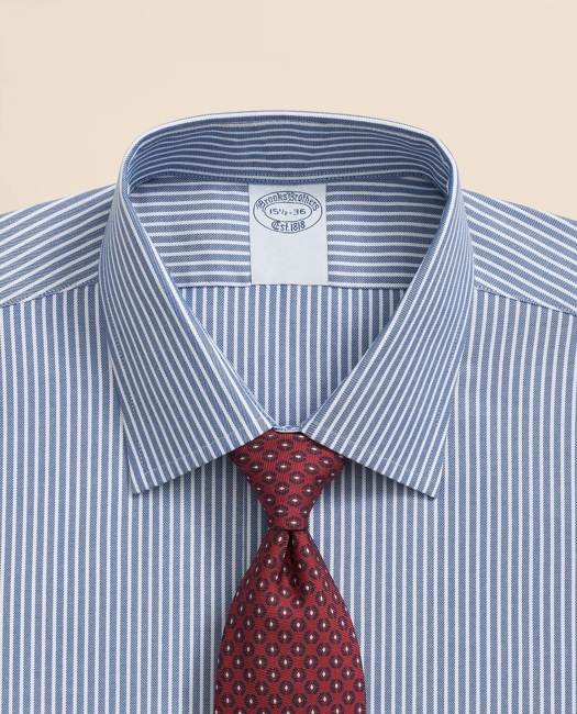 Explorer Collection Non-Iron Twill Ainley Collar Ground Stripe, Dress Shirt