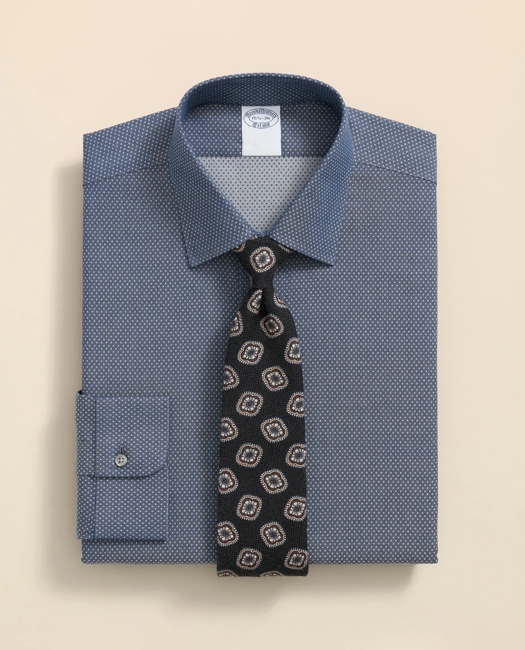 Stretch Supima Cotton Non-Iron Dobby Ainsley Collar Dress Shirt