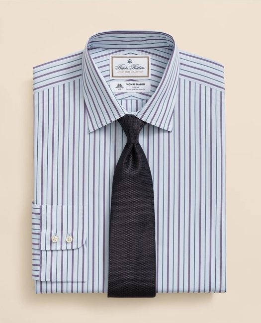 X Thomas Mason Cotton English Collar, Stripe Dress Shirt