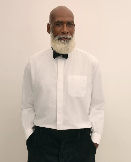 X Engineered Garments Cotton Oxford Wing Collar Oversized Dress Shirt