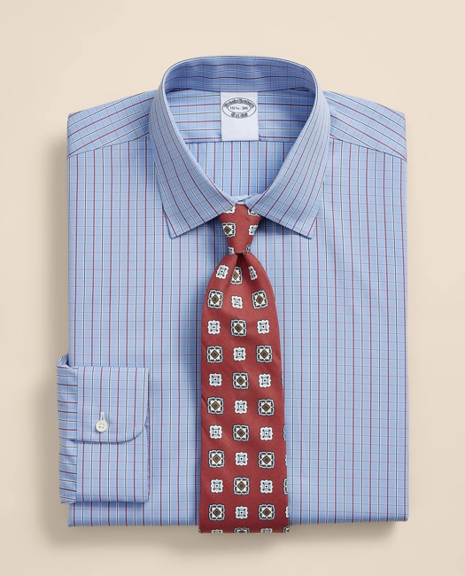 Pure Supima Cotton Regular-Finish Ainsley Collar, Check Dress Shirt