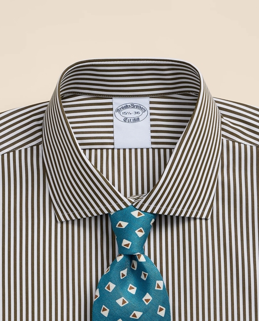 Pure Supima Cotton Regular-Finish English Spread Collar, Check Dress Shirt