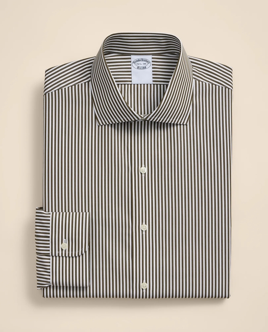 Pure Supima Cotton Regular-Finish English Spread Collar, Stripe Dress Shirt