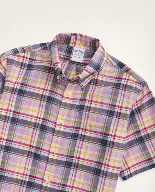 Regent Regular-Fit Sport Shirt, Short-Sleeve Madras