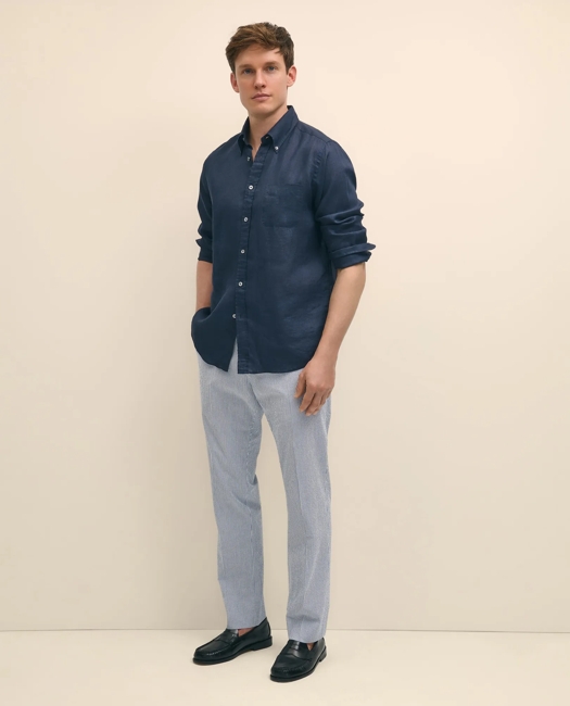 Irish Linen Sport Shirt - Navy