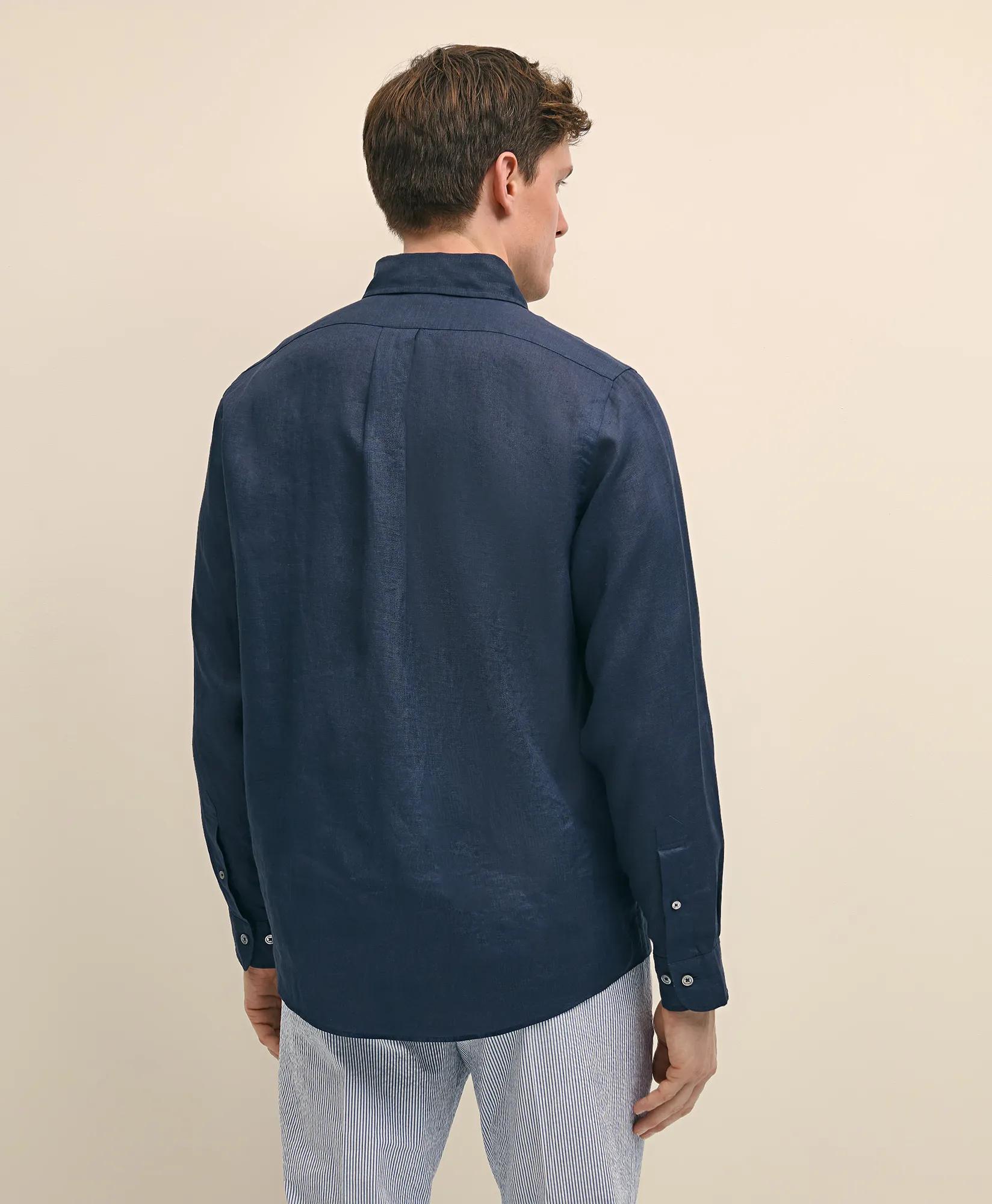 Irish Linen Sport Shirt - Navy