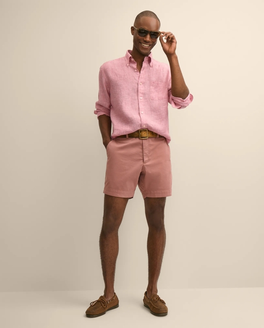 Irish Linen Sport Shirt - Rose