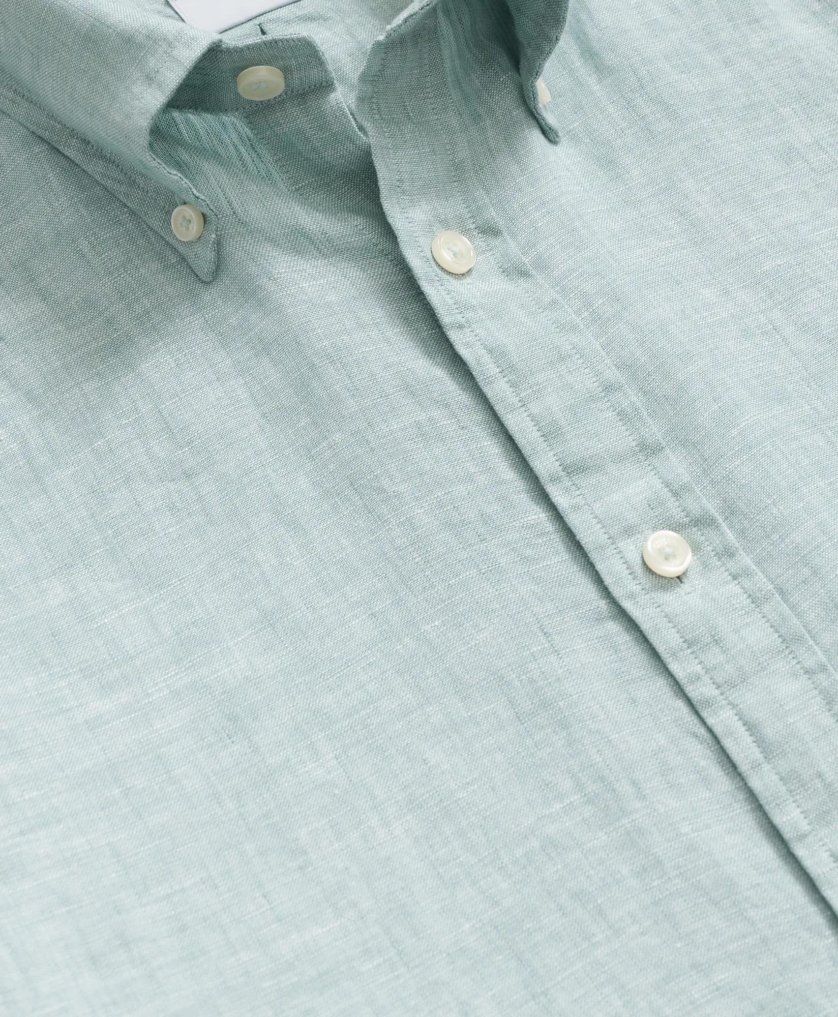 Irish Linen Short-Sleeve Sport Shirt - Green