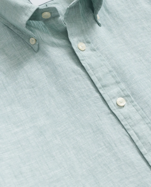 Irish Linen Short-Sleeve Sport Shirt - Green