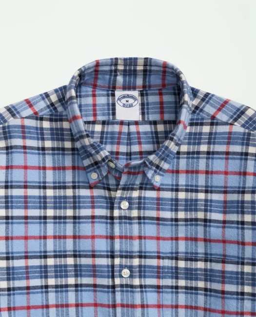 Portuguese Flannel Polo Button Down Collar, Plaid Shirt