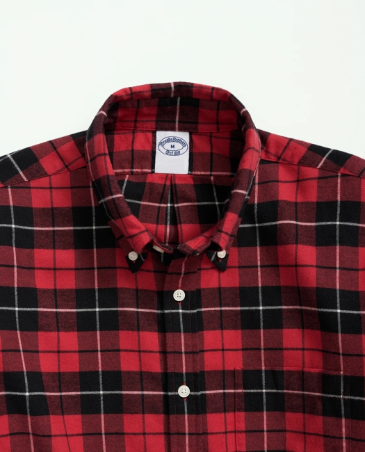 Portuguese Flannel Polo Button Down Collar, Plaid Shirt