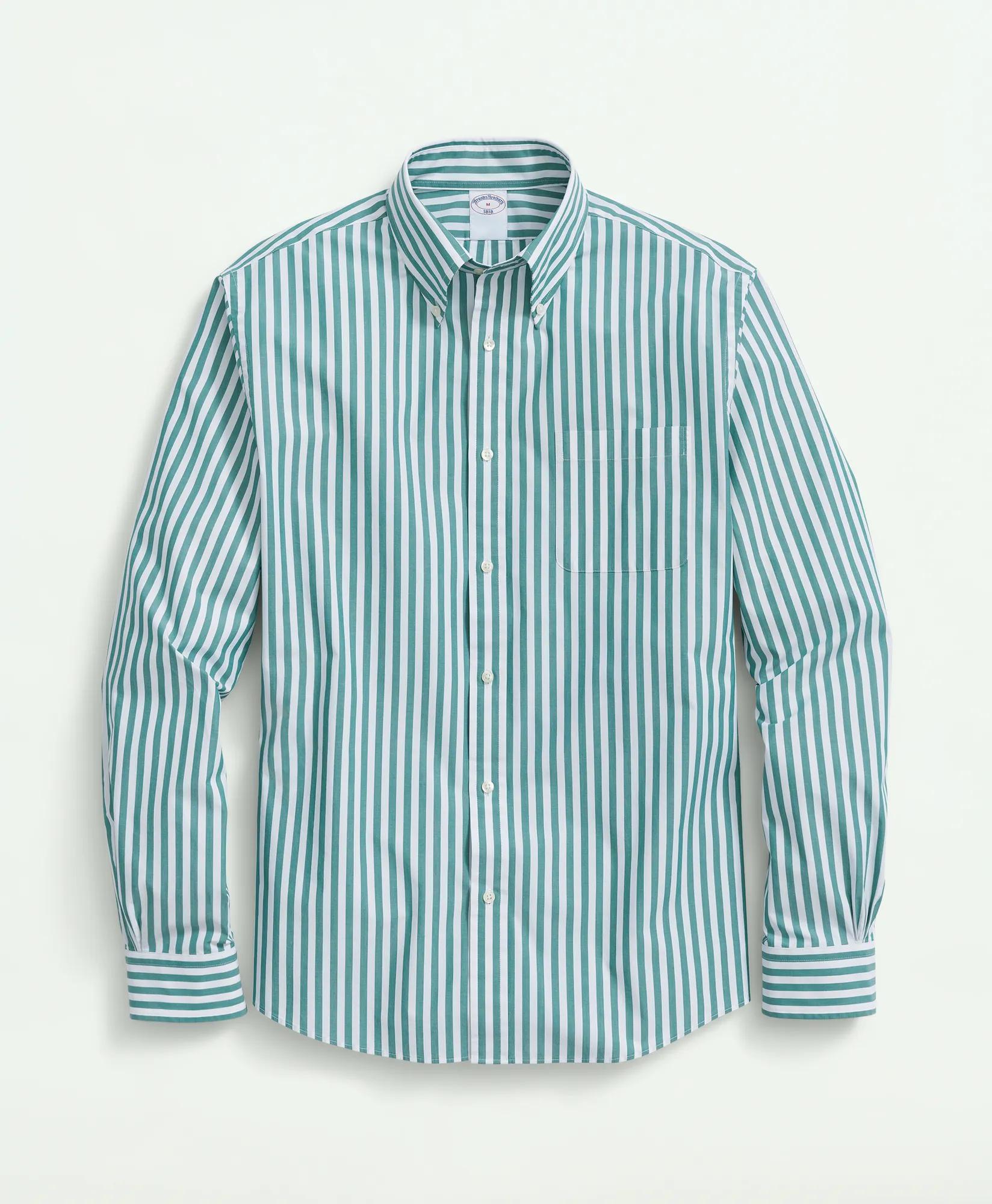 Friday Shirt, Poplin Butcher Striped - Green