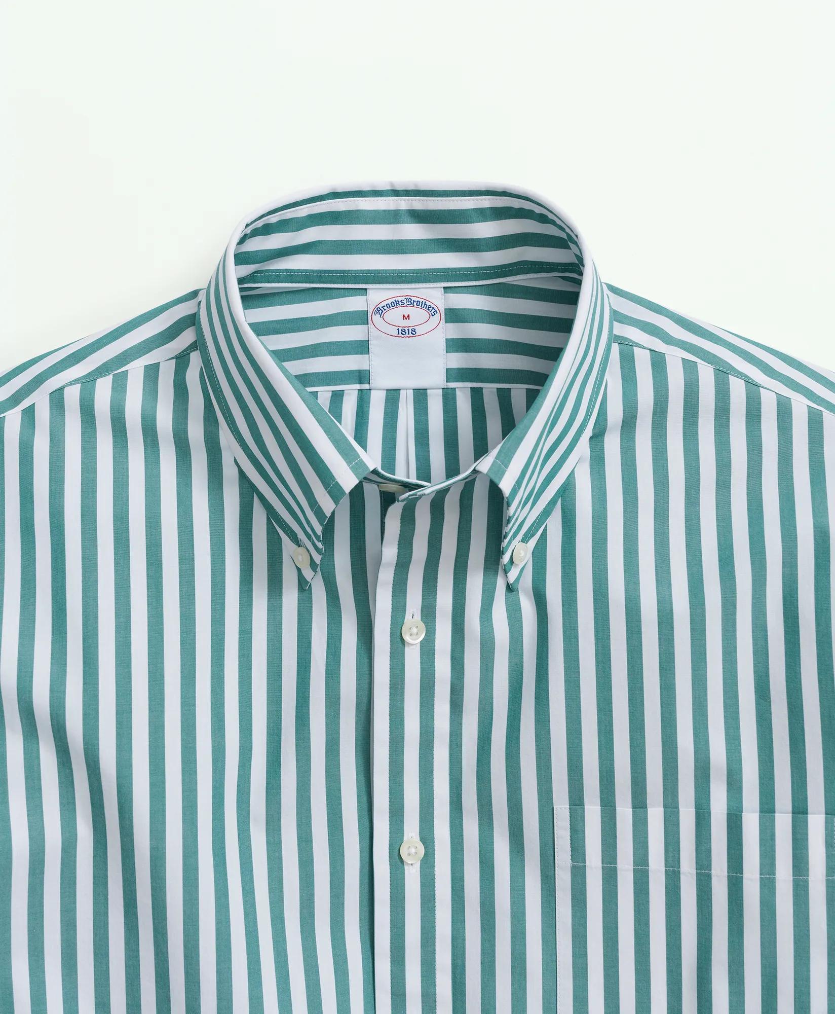 Friday Shirt, Poplin Butcher Striped - Green