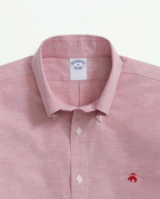Stretch Cotton Non-Iron Oxford Polo Button Down Collar Shirt