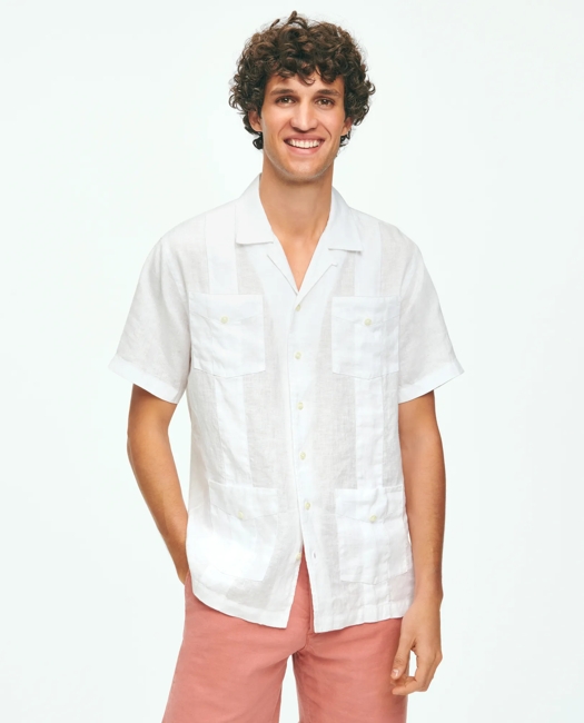 Irish Linen Short Sleeve Guayabera Shirt