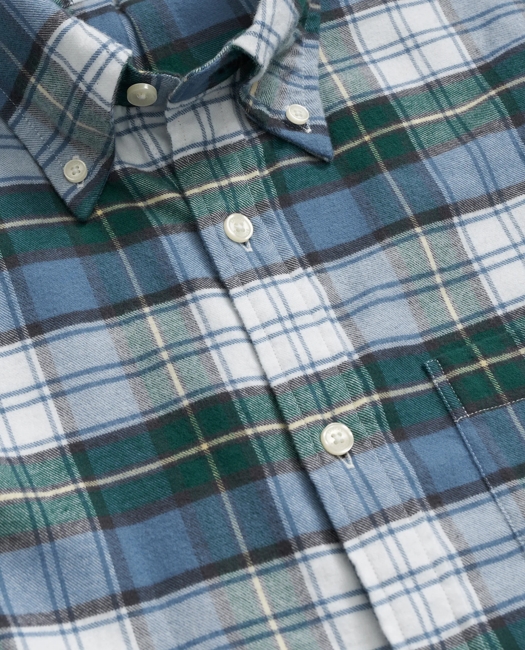 Portuguese Flannel Polo Button Down Collar, Tartan Shirt