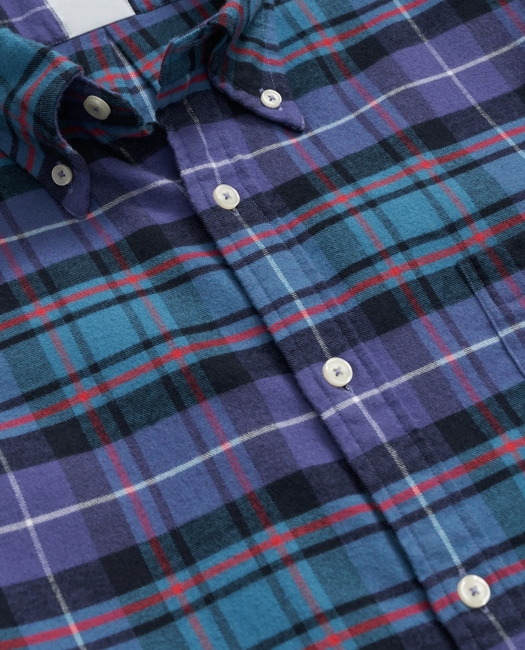 Portuguese Flannel Polo Button Down Collar, Tartan Shirt
