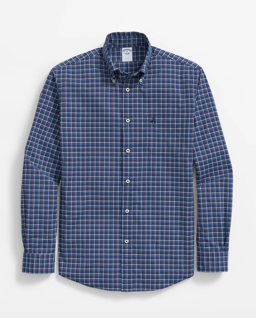 Performance Series Stretch Button-Down Collar, Graph Check Sport Shirt
