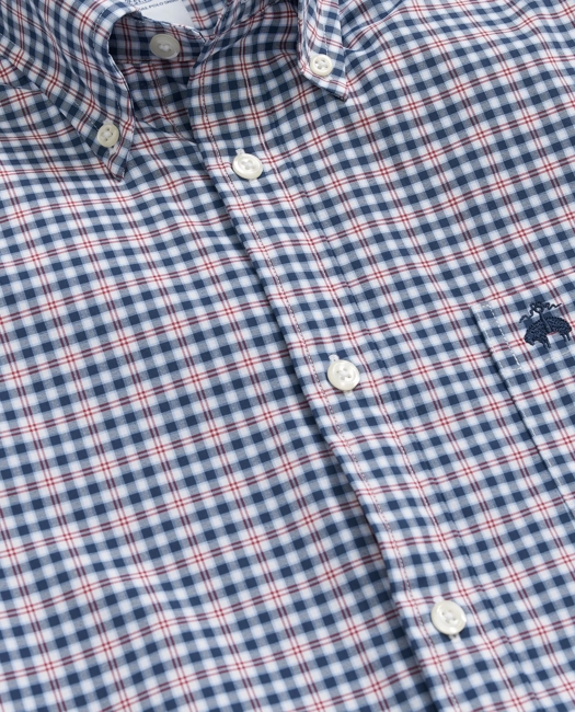 Performance Series Stretch Button-Down Collar, Checked Sport Shirt