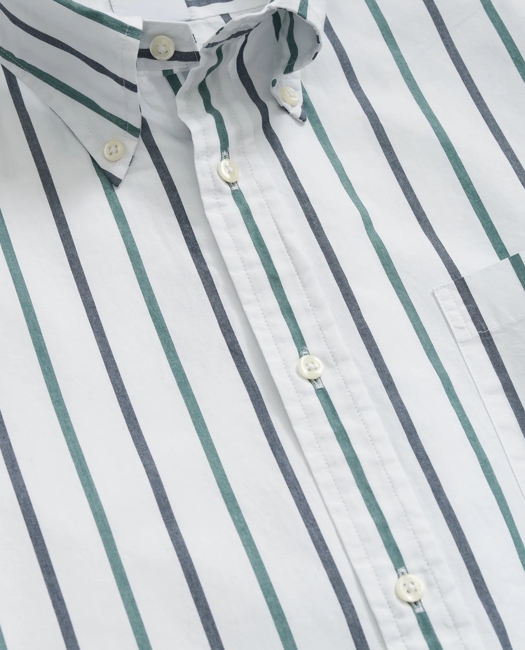 Friday Shirt, Short-Sleeve Poplin Alternating Stripe