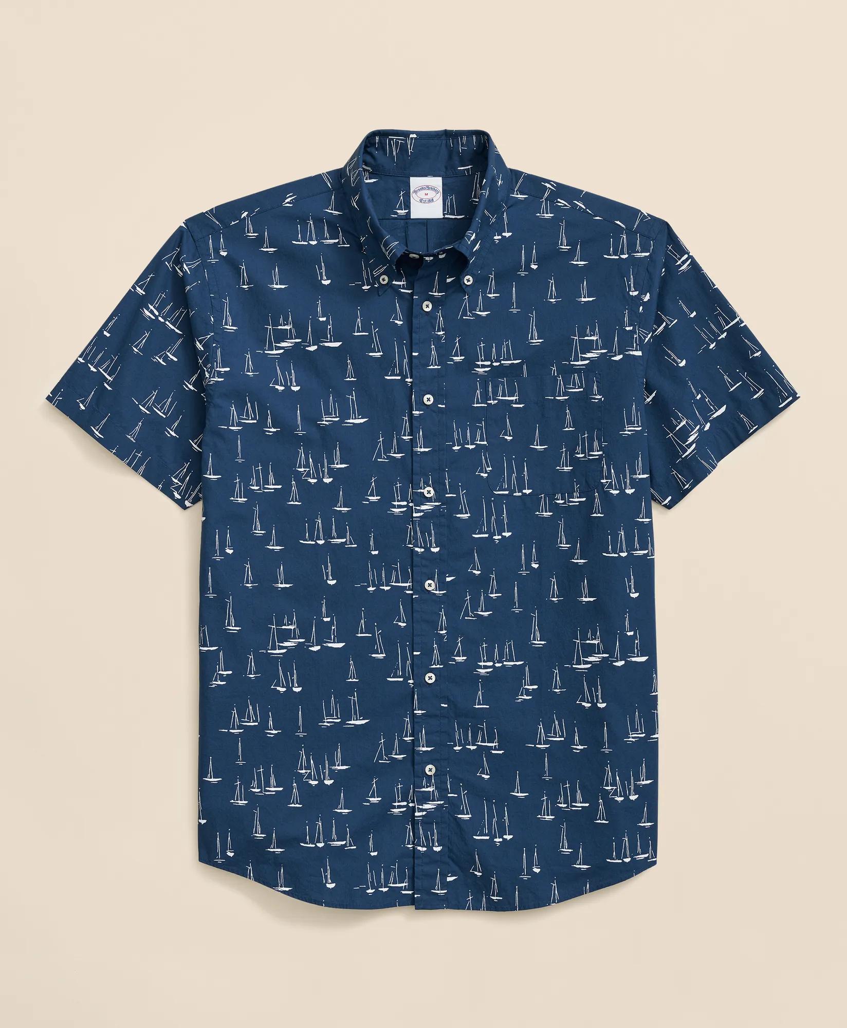 Men's Friday Shirt, Short-Sleeve Poplin Sailboat | Brooks