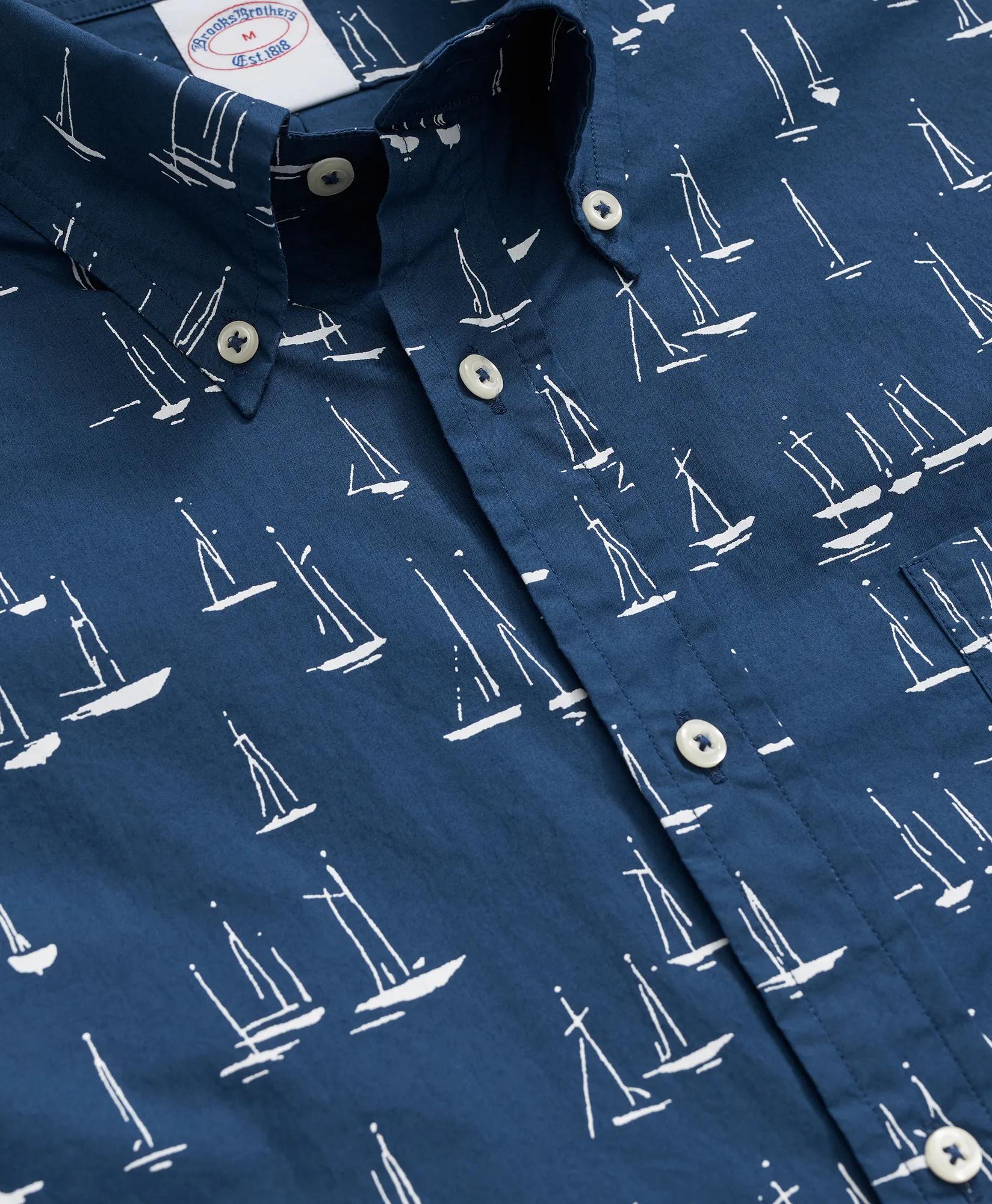 Friday Shirt, Short-Sleeve Poplin Sailboat
