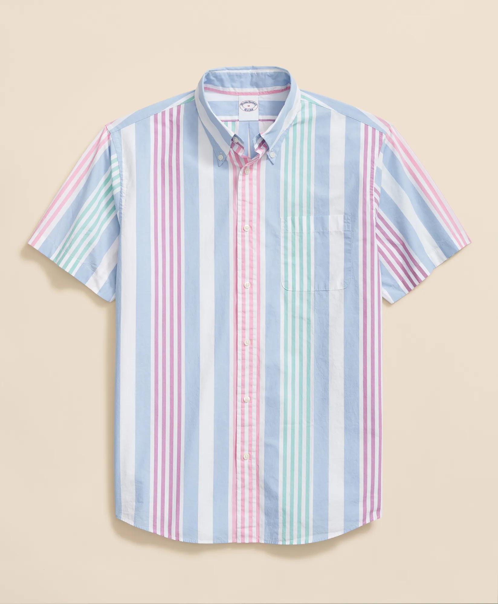 Friday Shirt, Short-Sleeve Poplin Awning Stripe