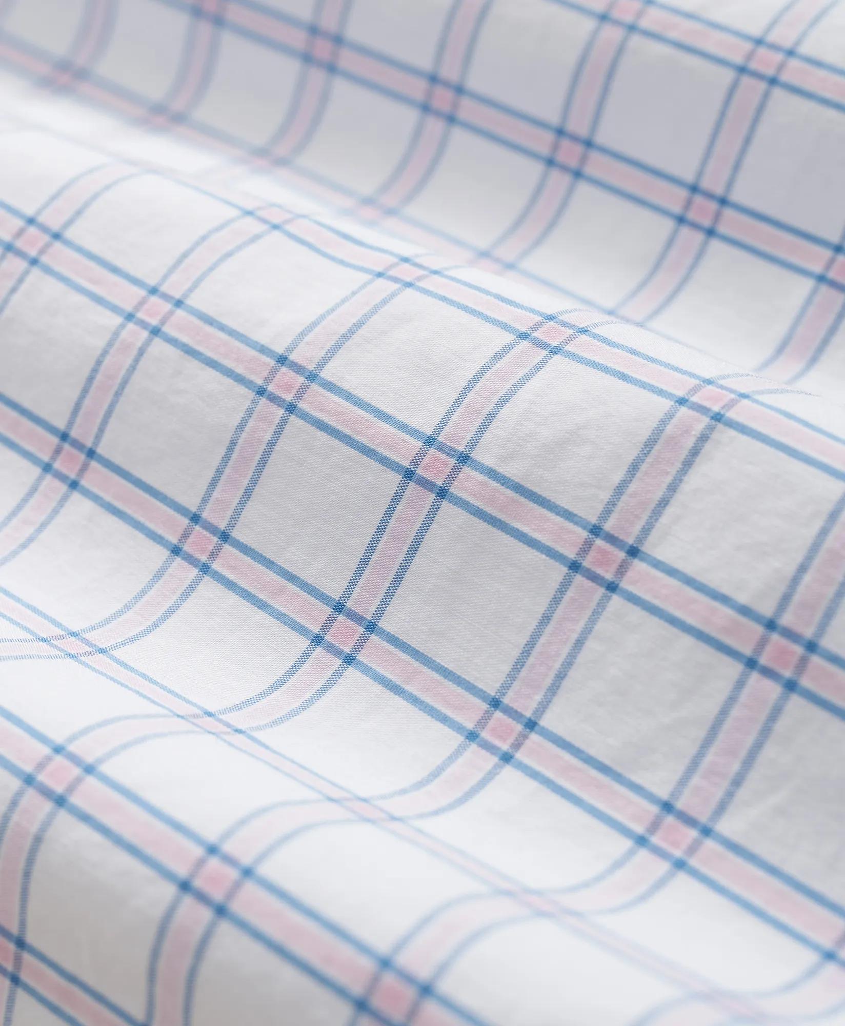 Performance Series Stretch Polo Button-Down Collar, Windowpane Sport Shirt