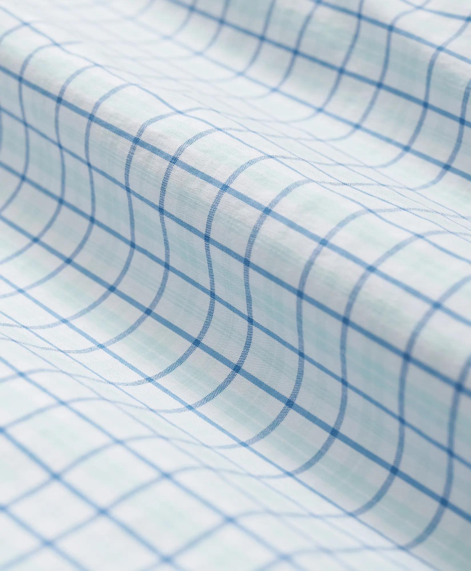 Performance Series Stretch Polo Button-Down Collar, Checked Sport Shirt