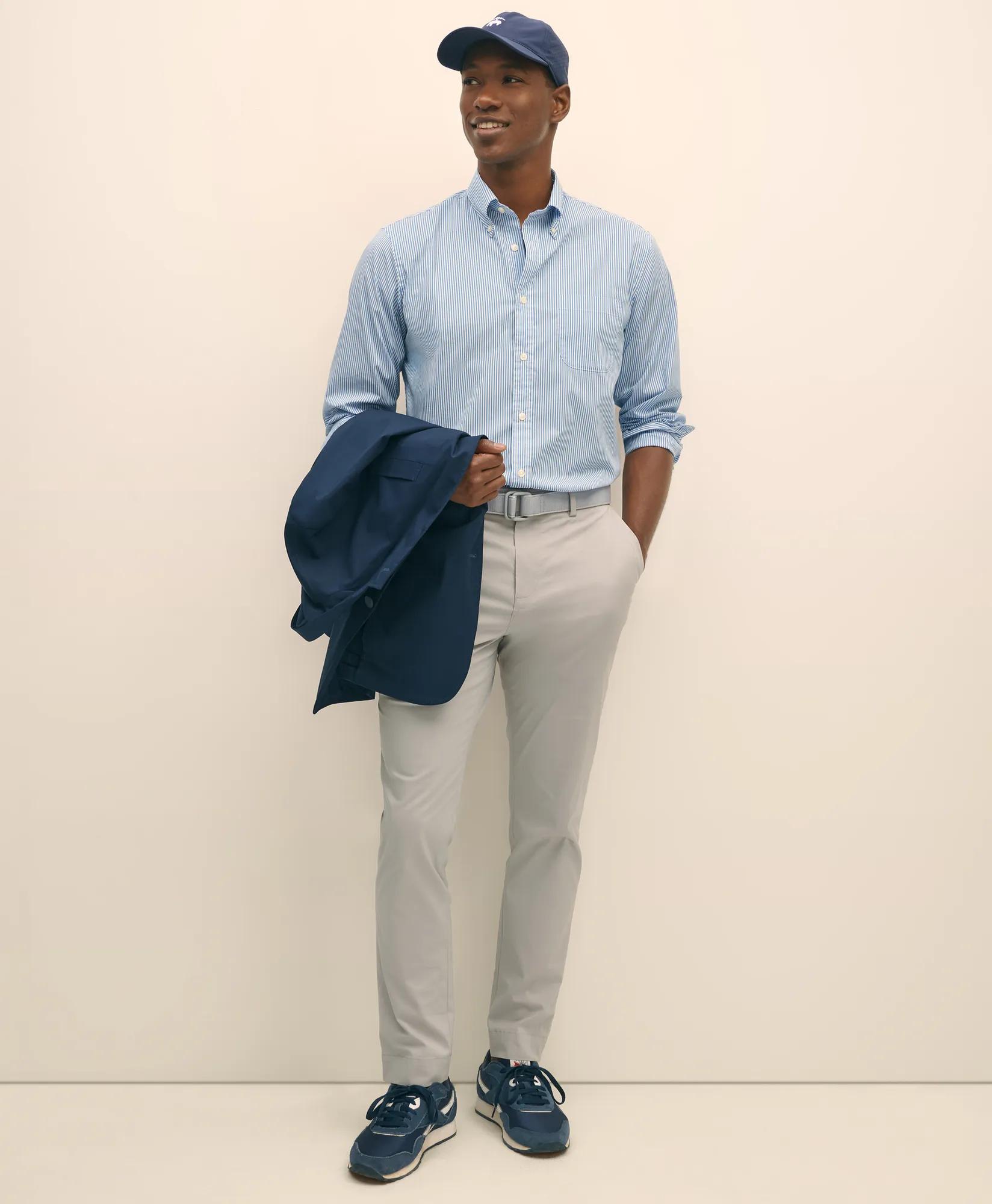 Performance Series Stretch Polo Button-Down Collar, Candy Stripe Sport Shirt
